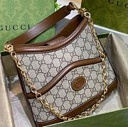 Gucci Beige GG Supreme Retro Interlocking G Hobo - 24.5x20x8cm - 4