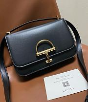 Gucci Siena Small Shoulder Bag Black - 22.5x14x8cm - 2