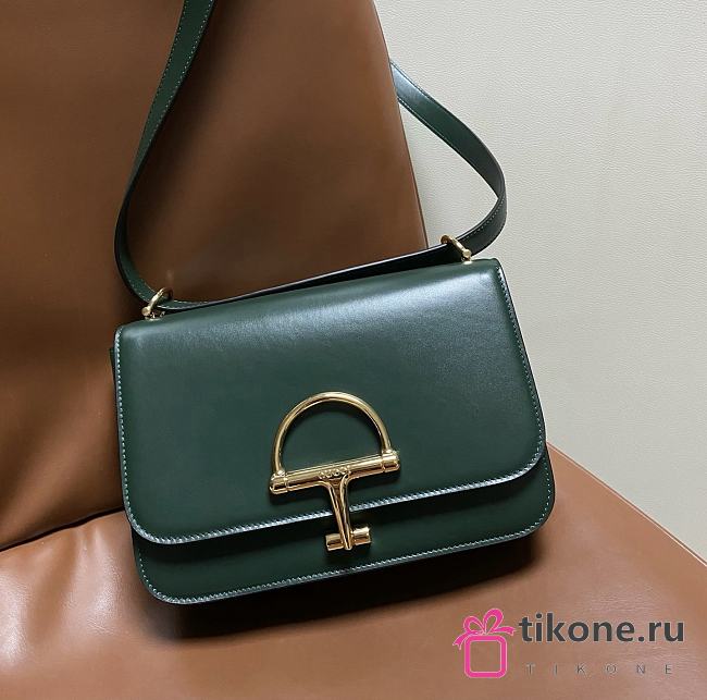 Gucci Siena Small Shoulder Bag Green - 22.5x14x8cm - 1