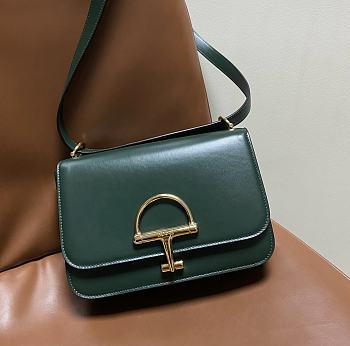 Gucci Siena Small Shoulder Bag Green - 22.5x14x8cm