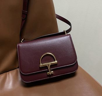 Gucci Siena Small Shoulder Bag Burgundy - 22.5x14x8cm