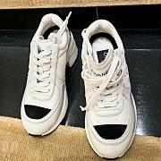 Chanel Trainers Mixed Fibers Shiny Calfskin & Suede Calfskin  White & Black 4cm - 3