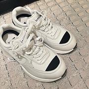 Chanel Trainers Mixed Fibers Shiny Calfskin & Suede Calfskin  White & Black 4cm - 5