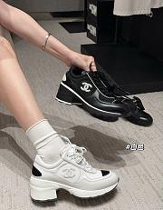 Chanel Trainers Mixed Fibers Shiny Calfskin & Suede Calfskin Black 4cm - 1