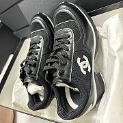 Chanel Trainers Mixed Fibers Shiny Calfskin & Suede Calfskin Black 4cm - 5