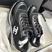Chanel Trainers Mixed Fibers Shiny Calfskin & Suede Calfskin Black 4cm - 6