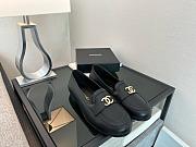 Chanel Loafers Black Gold Tone  - 2