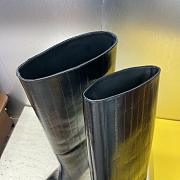 Fendi Arco Black Hagfish Leather Boots - 6