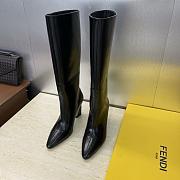 Fendi Arco Black Hagfish Leather Boots - 5