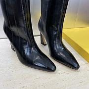 Fendi Arco Black Hagfish Leather Boots - 4