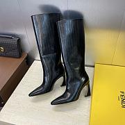 Fendi Arco Black Hagfish Leather Boots - 3