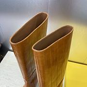 Fendi Arco Cognac Hagfish Leather Boots - 6