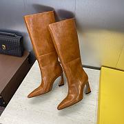 Fendi Arco Cognac Hagfish Leather Boots - 3