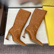 Fendi Arco Cognac Hagfish Leather Boots - 2