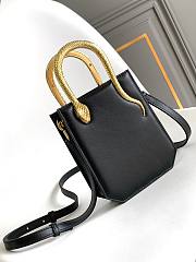 Blvgari Serpentine Tote Calf Leather Black - 13x17.5x5.5cm - 1