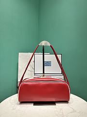 Prada Swing Smooth Leather Shoulder Bag Red 1BC249 - 28x11.5cmx10cm - 4