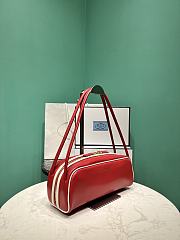 Prada Swing Smooth Leather Shoulder Bag Red 1BC249 - 28x11.5cmx10cm - 6