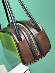 Prada Swing Smooth Leather Shoulder Bag Green 1BC249 - 28x11.5cmx10cm - 3