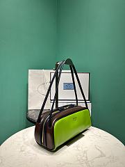 Prada Swing Smooth Leather Shoulder Bag Green 1BC249 - 28x11.5cmx10cm - 6