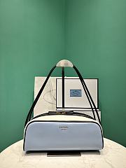 Prada Swing Smooth Leather Shoulder Bag Blue 1BC249 - 28x11.5cmx10cm - 4