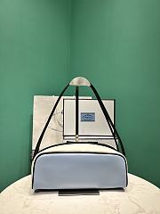 Prada Swing Smooth Leather Shoulder Bag Blue 1BC249 - 28x11.5cmx10cm - 5