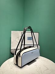 Prada Swing Smooth Leather Shoulder Bag Blue 1BC249 - 28x11.5cmx10cm - 6