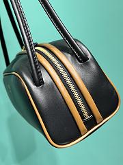 Prada Swing Smooth Leather Shoulder Bag Black 1BC249 - 28x11.5cmx10cm - 2