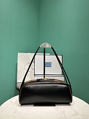 Prada Swing Smooth Leather Shoulder Bag Black 1BC249 - 28x11.5cmx10cm - 5