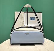 Prada Swing Smooth Leather Shoulder Bag Blue 1BC249 - 28x11.5cmx10cm - 1