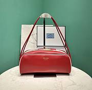 Prada Swing Smooth Leather Shoulder Bag Red 1BC249 - 28x11.5cmx10cm - 1