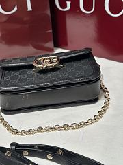 Gucci Go Small Shoulder Bag In Black GG Canvas - 21.5x14x9cm - 6