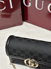 Gucci Go Small Shoulder Bag In Black GG Canvas - 21.5x14x9cm - 2