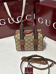 Gucci Mini GG Handbag  Beige And Brown GG Canvas - 20x13x13cm - 4