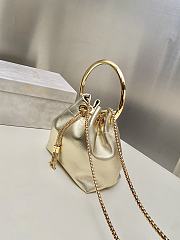 Jimmy Choo Nappa Mini Bag Micro Bon Bon Gold Metallic - 16x16x9cm - 3