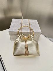 Jimmy Choo Nappa Mini Bag Micro Bon Bon Gold Metallic - 16x16x9cm - 4
