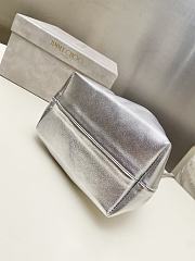 Jimmy Choo Nappa Mini Bag Micro Bon Bon Silver Metallic - 16x16x9cm - 5