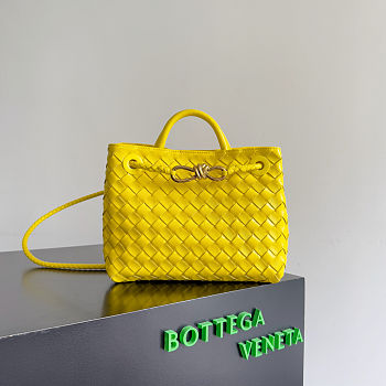 Bottega Veneta Small Andiamo Intrecciato Sulfur - 25x20x10cm
