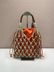 Prada Medium Noue Tote Bag Orange 1BC111 - 37x30cm - 3