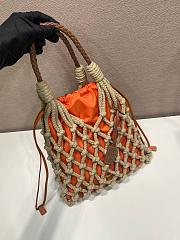 Prada Medium Noue Tote Bag Orange 1BC111 - 37x30cm - 2