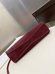 Alaia Le Click East West Medium Bag In Nubuck Burgundy - 30x14x9cm - 3