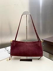 Alaia Le Click East West Medium Bag In Nubuck Burgundy - 30x14x9cm - 2