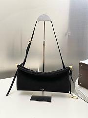 Alaia Le Click East West Medium Bag In Nubuck Black - 30x14x9cm - 1