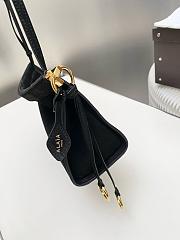 Alaia Le Click East West Medium Bag In Nubuck Black - 30x14x9cm - 6