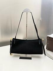 Alaia Le Click East West Medium Bag In Nubuck Black - 30x14x9cm - 3