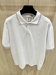 Prada Short-sleeved piqué polo shirt black/ white  - 6