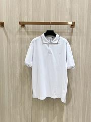 Prada Short-sleeved piqué polo shirt black/ white  - 4