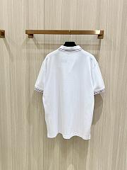 Prada Short-sleeved piqué polo shirt black/ white  - 3
