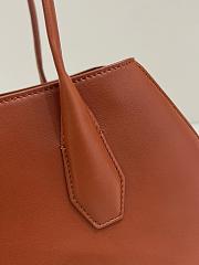 The Row Alger Shoulder Bag in Leather Tan - 39x9.5x19cm - 5