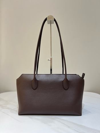 The Row Terrasse Bag in Leather Dark Brown - 32x18x20cm