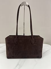 The Row Terrasse Bag in Suede Dark Brown - 32x18x20cm - 6